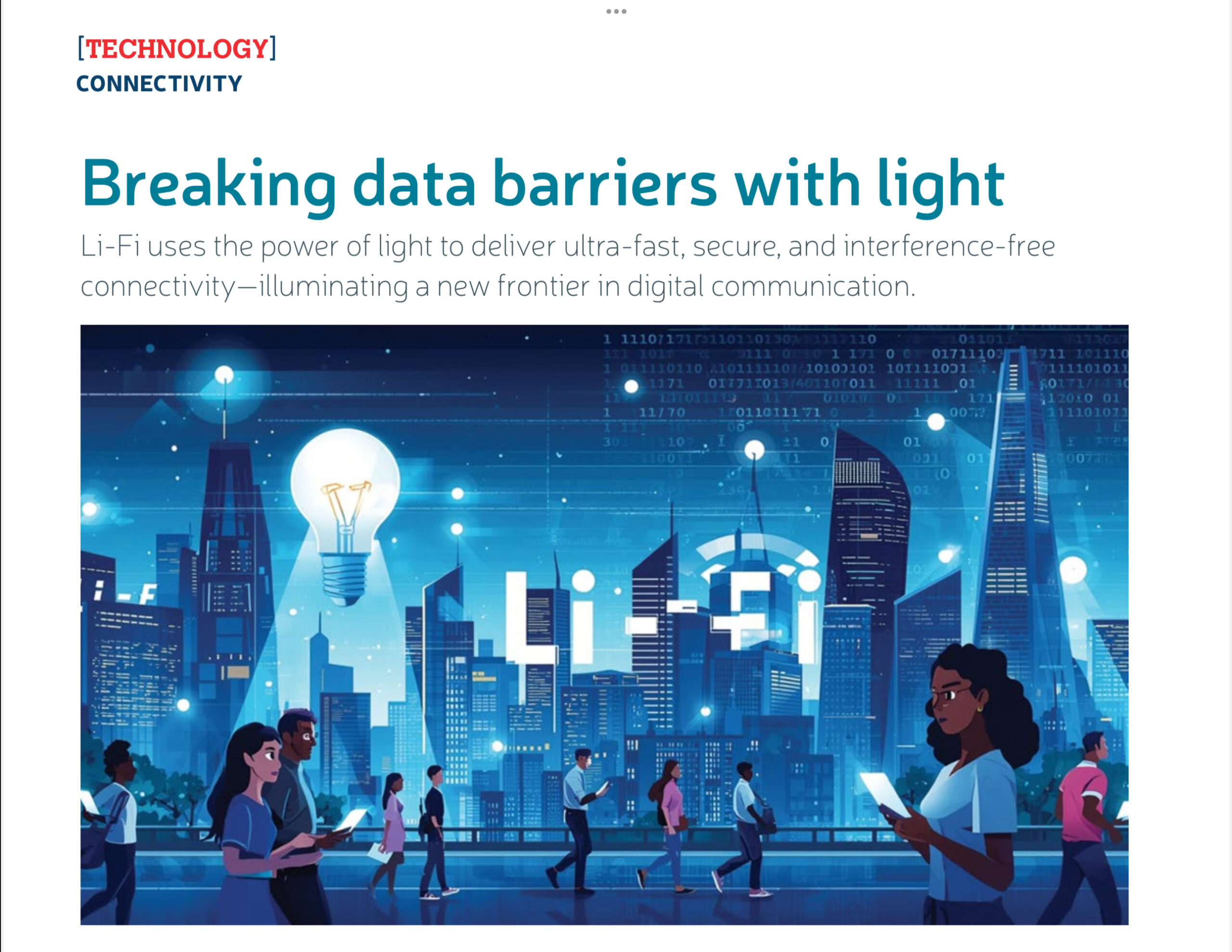 LCA in Media Voice&Data Magazine October issue